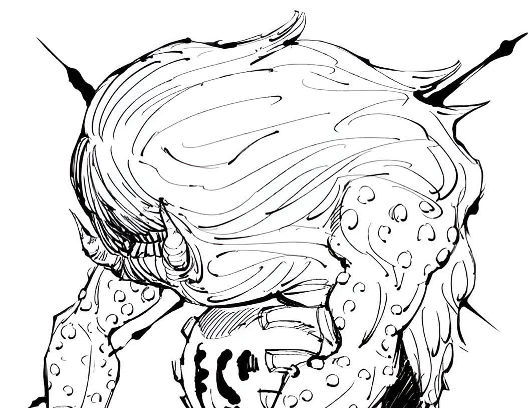 The Smallpox Deity as seen in the manga (Image via Shueisha).